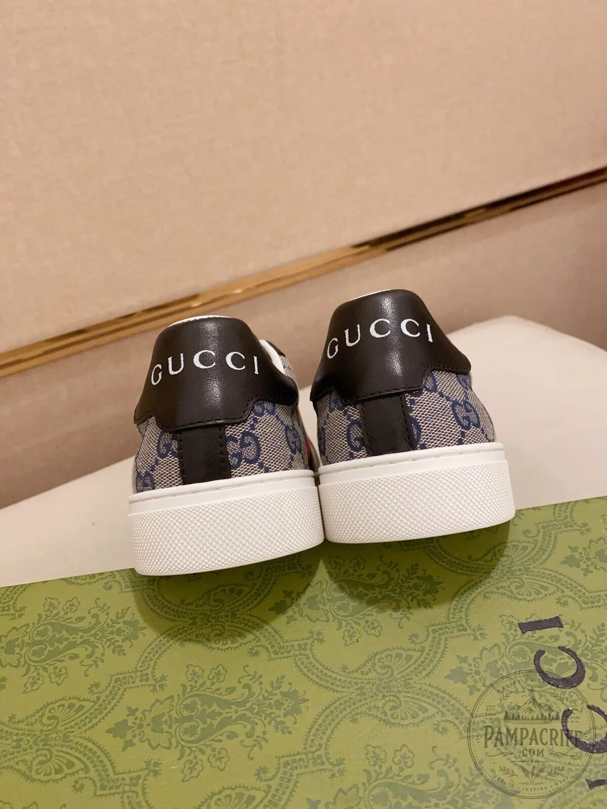 Gucci Monogram Canvas Ace Sneakers with Web Stripe Detail for Men and Women 12 Gucci Monogram Canvas Ace Sneakers with Web Stripe Detail for Men and Women