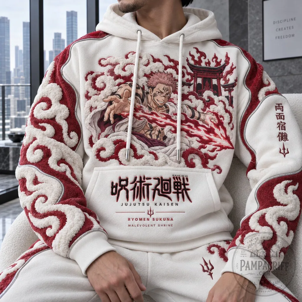 Ryomen Sukuna Malevolent Shrine Hoodie from Jujutsu Kaisen for Men Ryomen Sukuna Malevolent Shrine Hoodie from Jujutsu Kaisen for Men