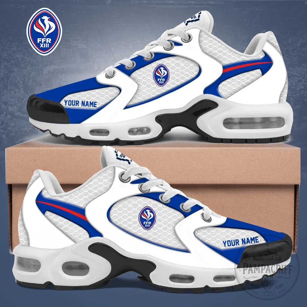 Custom Air Max Plus Sneakers for France Rugby League World Cup