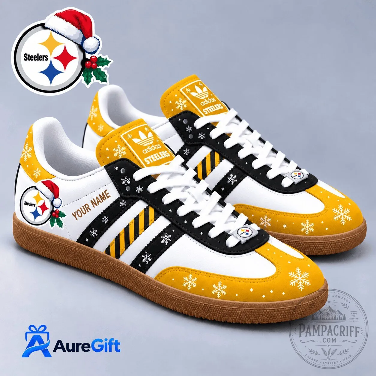 Pittsburgh Steelers NFL Christmas Personalized Name Samba Shoes Gift 1 Pittsburgh Steelers NFL Christmas Personalized Name Samba Shoes Gift