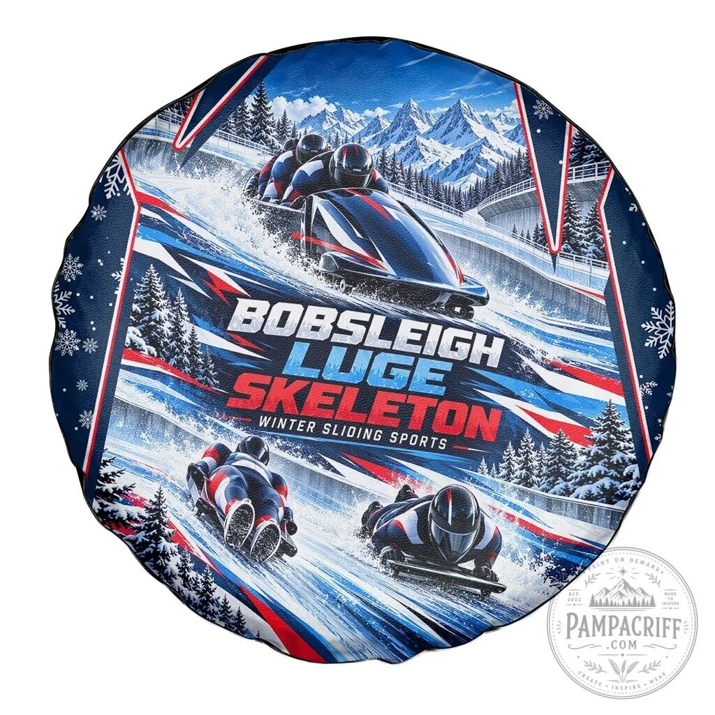Bobsleigh Luge Skeleton Winter Sliding Sports Spare Tire Cover for Jeep SUV 11 Bobsleigh Luge Skeleton Winter Sliding Sports Spare Tire Cover for Jeep SUV