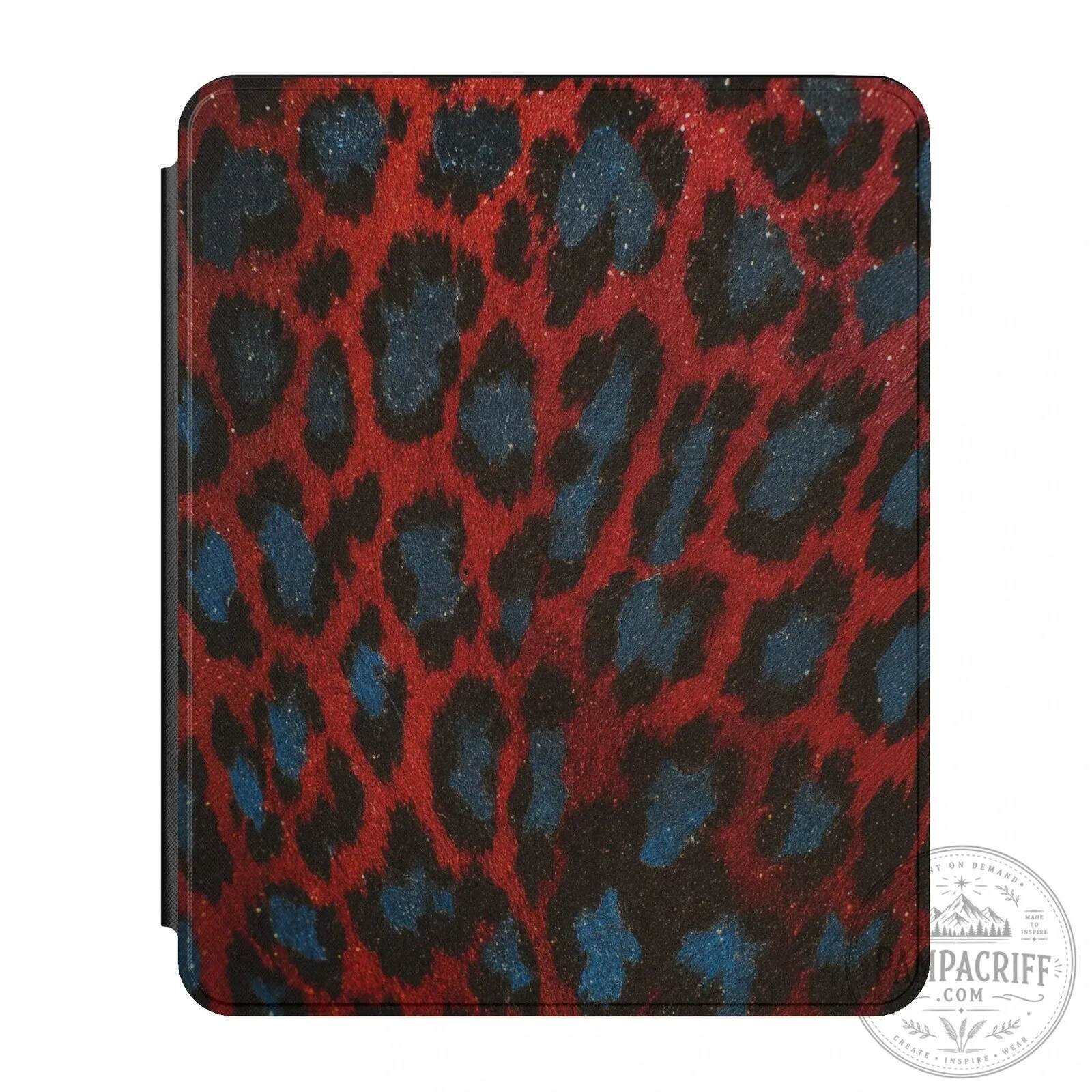 Red and Blue Leopard Print Animal Pattern iPad Case