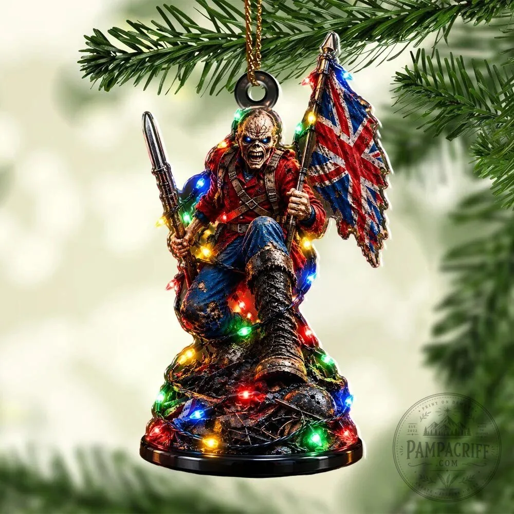 Iron Maiden Eddie The Trooper Christmas Tree Ornament
