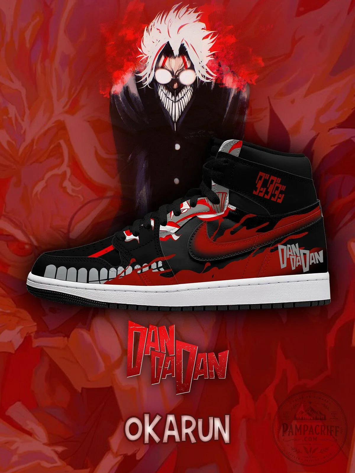 Okarun Dandadan Anime Character High-Top Sneakers Custom Footwear 3 Okarun Dandadan Anime Character High-Top Sneakers Custom Footwear