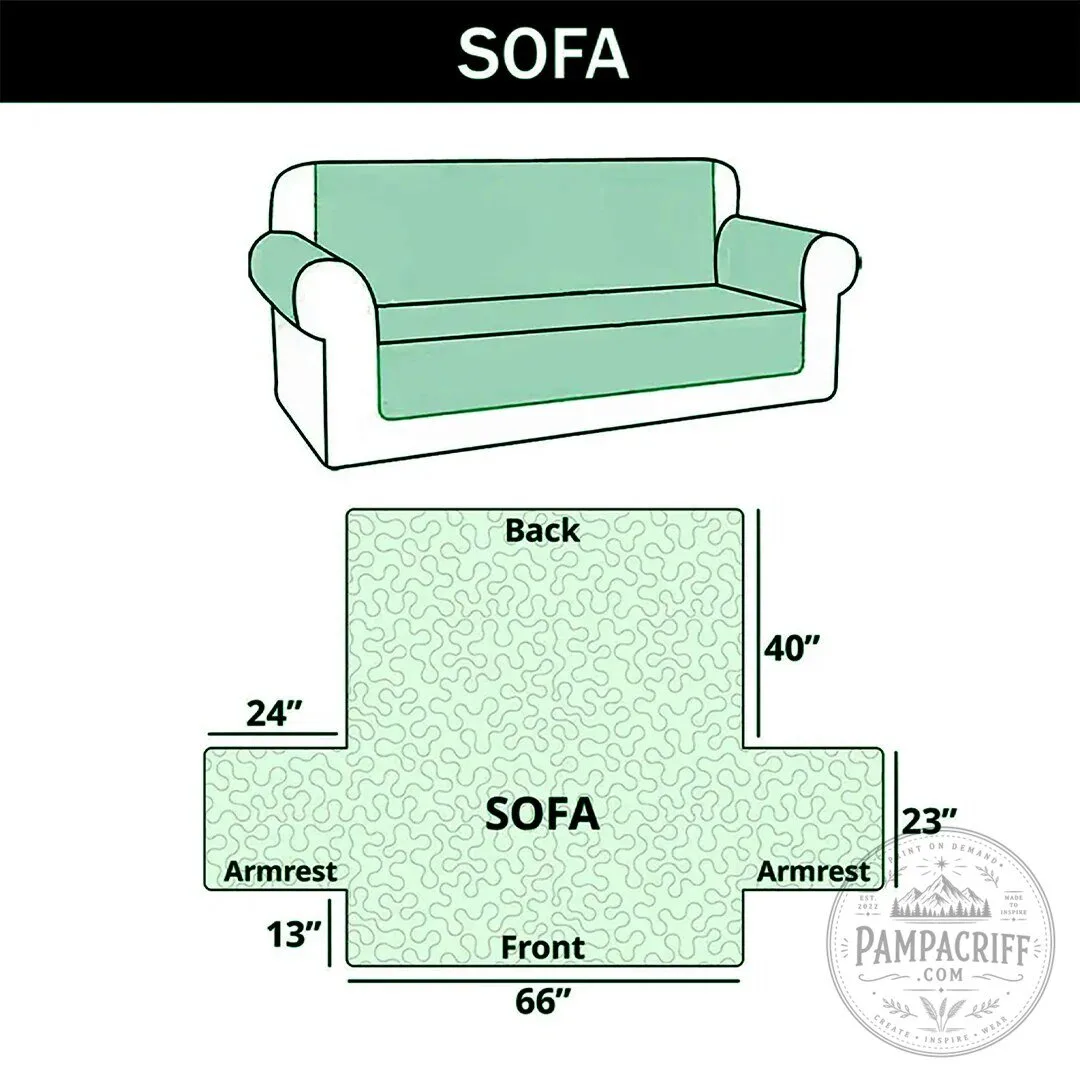 Happy French Bulldog Quilted Sofa Cover Protector with Paw Print Design 15 Happy French Bulldog Quilted Sofa Cover Protector with Paw Print Design