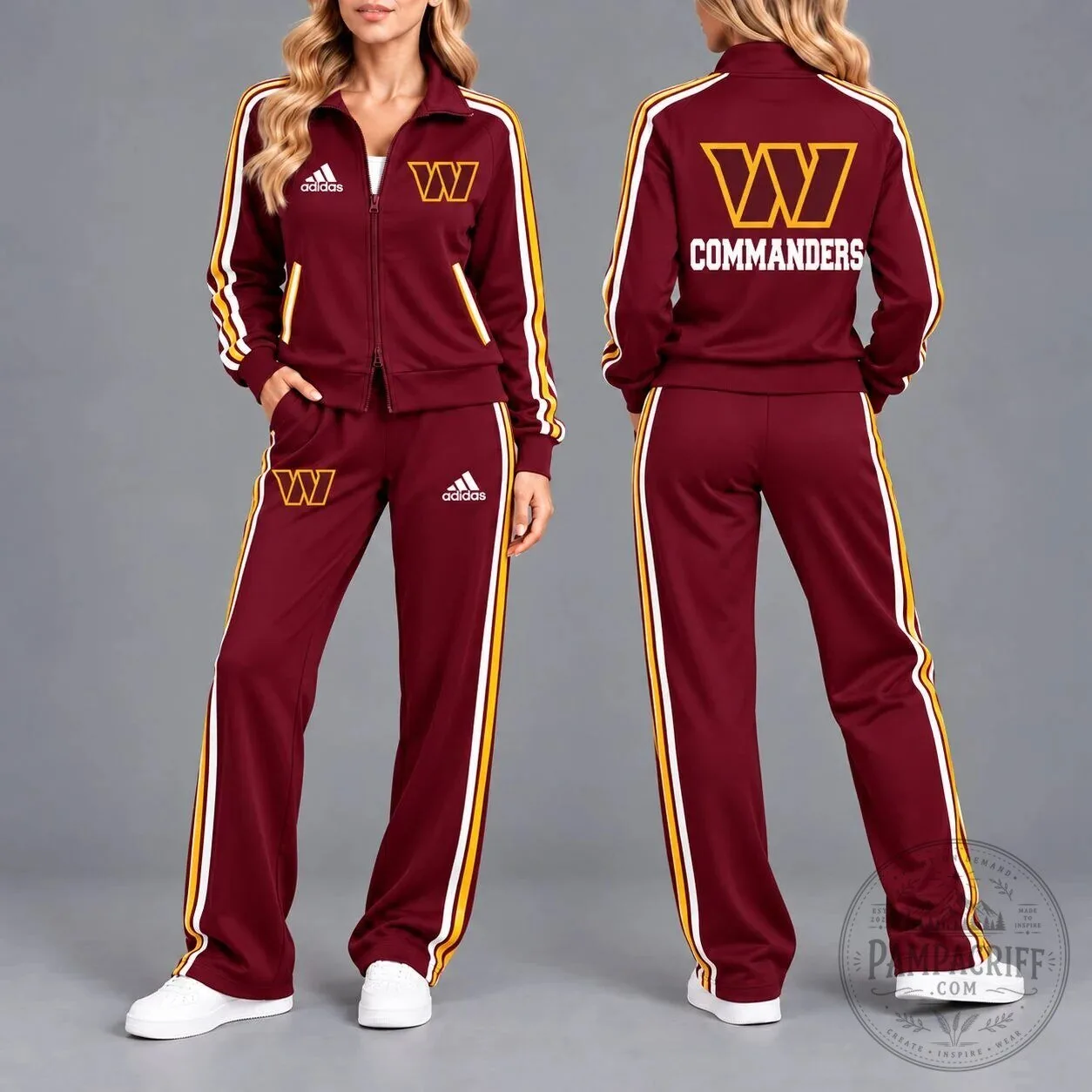 Washington Commanders Women's Full Zip Track Jacket and Pants Set