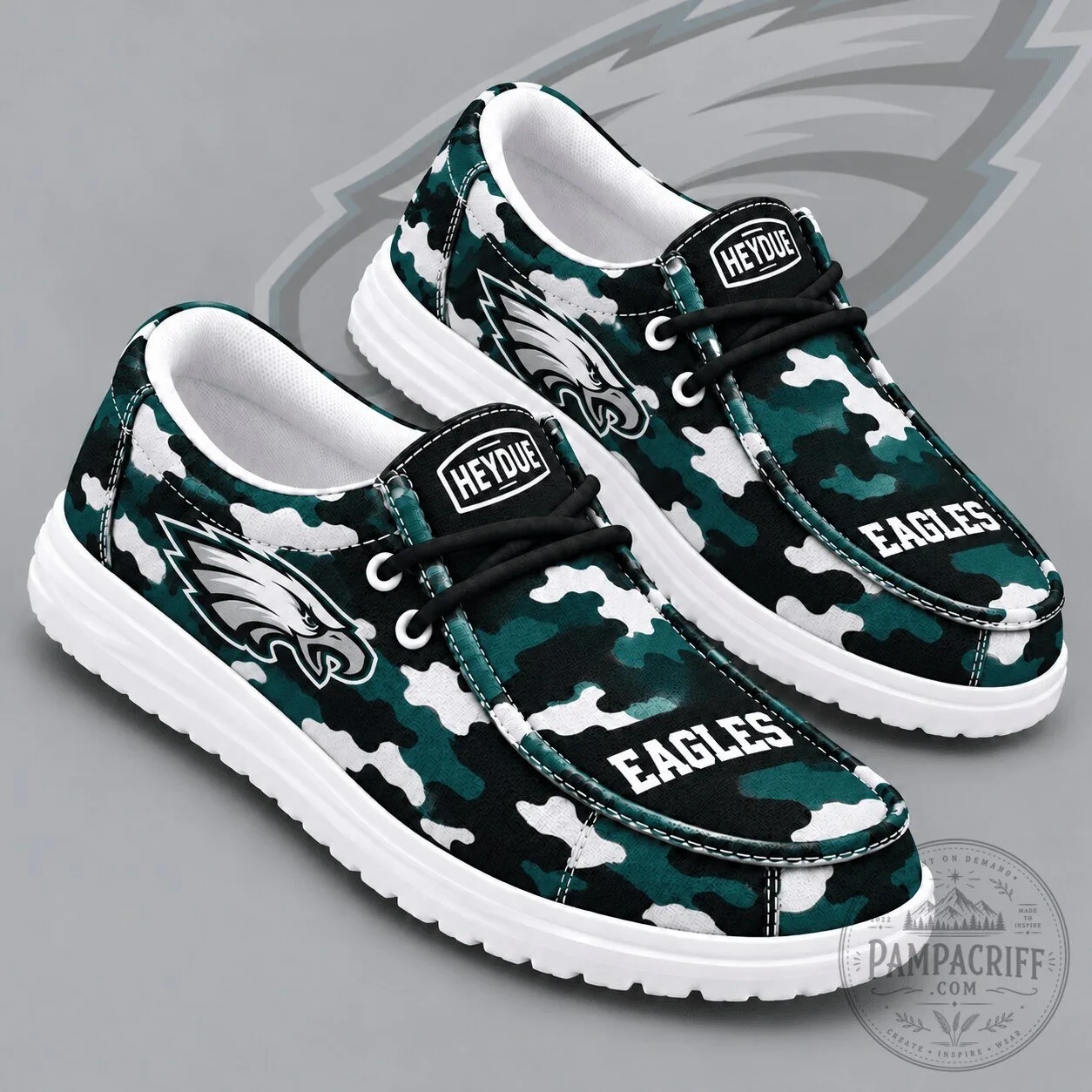 Philadelphia Eagles Urban Camouflage Print Casual Shoes for Men and Women