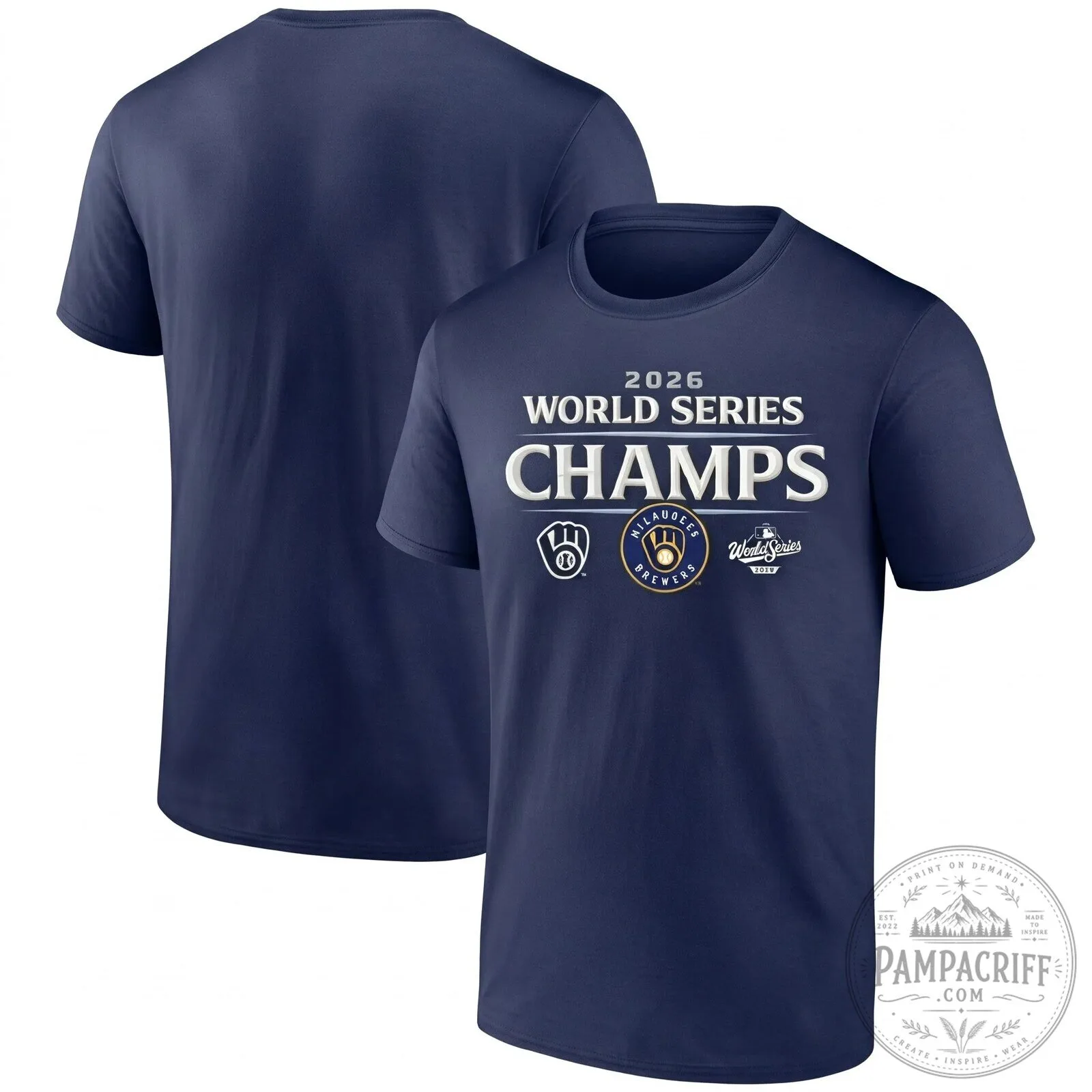 Black T-Shirt celebrating the Milwaukee Brewers 2026 World Series Championship 9 Black T-Shirt celebrating the Milwaukee Brewers 2026 World Series Championship