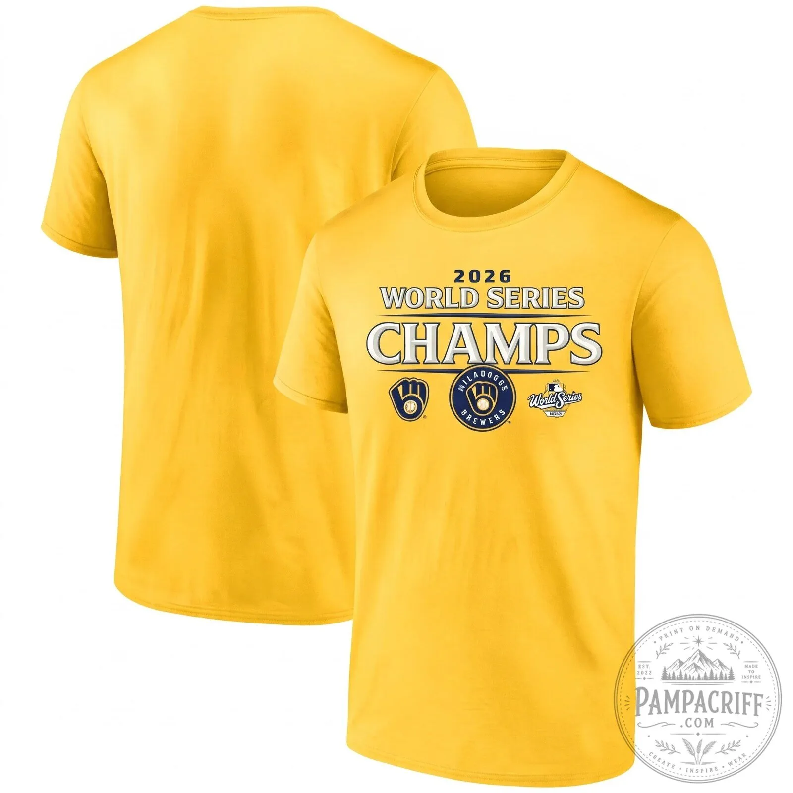 Black T-Shirt celebrating the Milwaukee Brewers 2026 World Series Championship 10 Black T-Shirt celebrating the Milwaukee Brewers 2026 World Series Championship