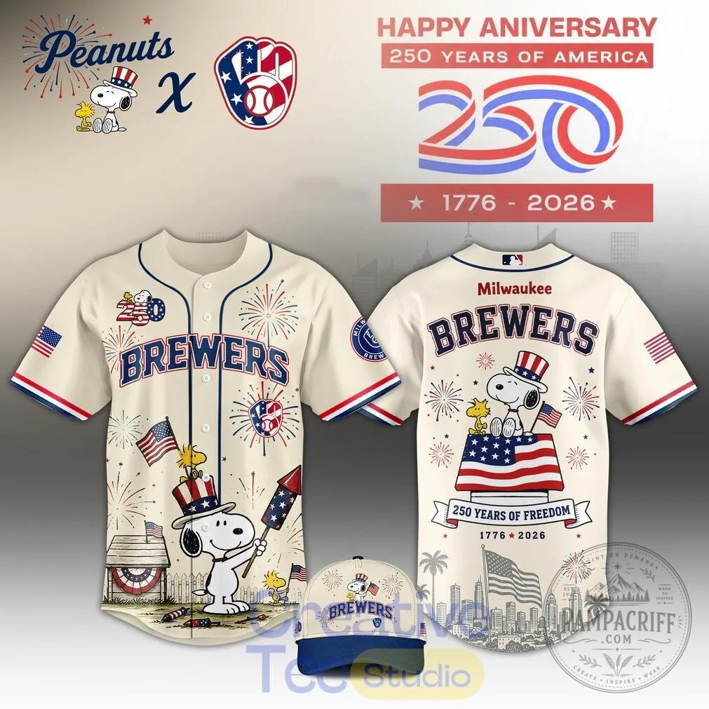 Snoopy Peanuts Baseball Teams 250 Years of America Anniversary Jersey 13 Snoopy Peanuts Baseball Teams 250 Years of America Anniversary Jersey