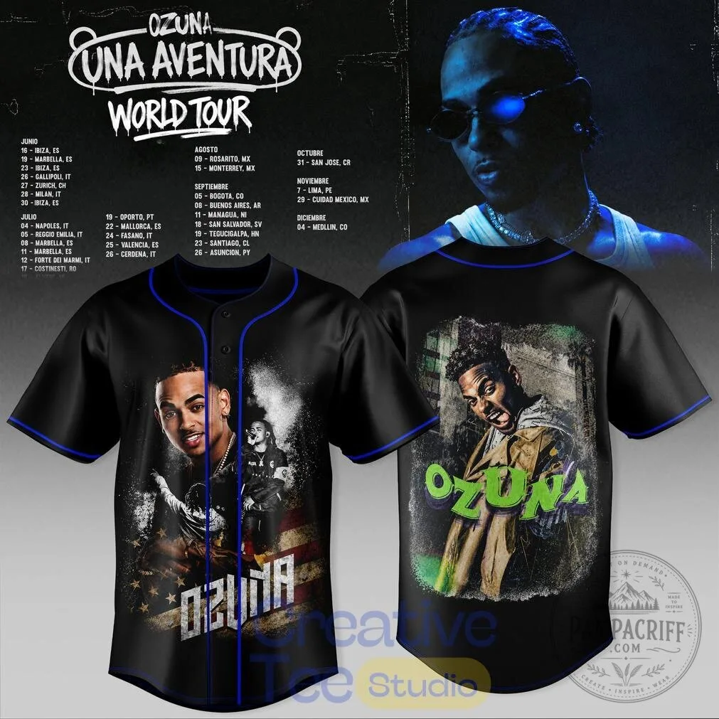 Ozuna Una Aventura World Tour Baseball Jersey 5 Ozuna Una Aventura World Tour Baseball Jersey