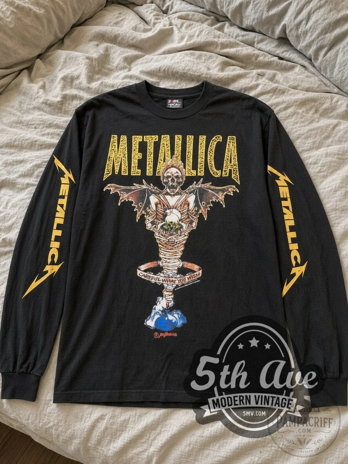 Metallica Careful What You Wish Vintage Band Long Sleeve T-Shirt 8 Metallica Careful What You Wish Vintage Band Long Sleeve T-Shirt