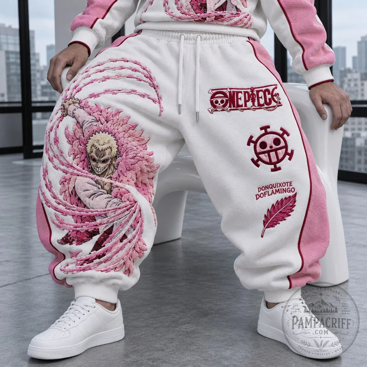 One Piece Donquixote Doflamingo Anime Loose Fit Sweatpants 3 One Piece Donquixote Doflamingo Anime Loose Fit Sweatpants
