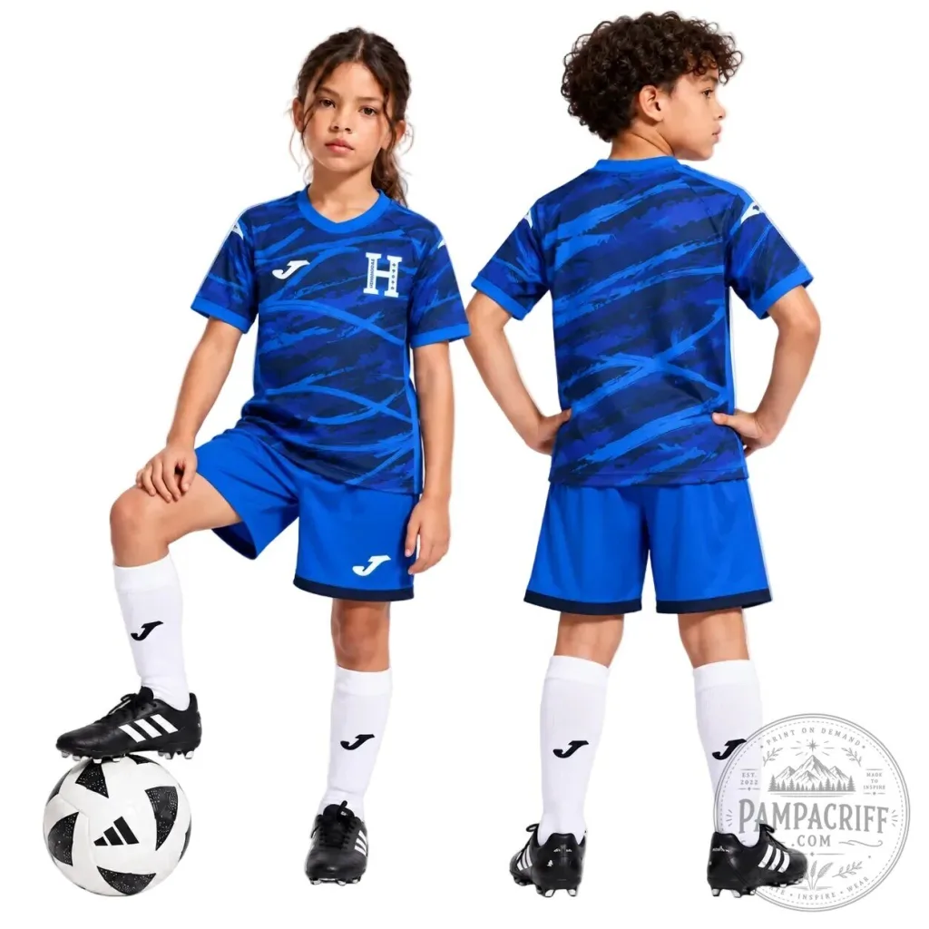 Honduras National Football Team Kids Fourth Kit Soccer Jersey and Shorts Set Honduras National Football Team Kids Fourth Kit Soccer Jersey and Shorts Set