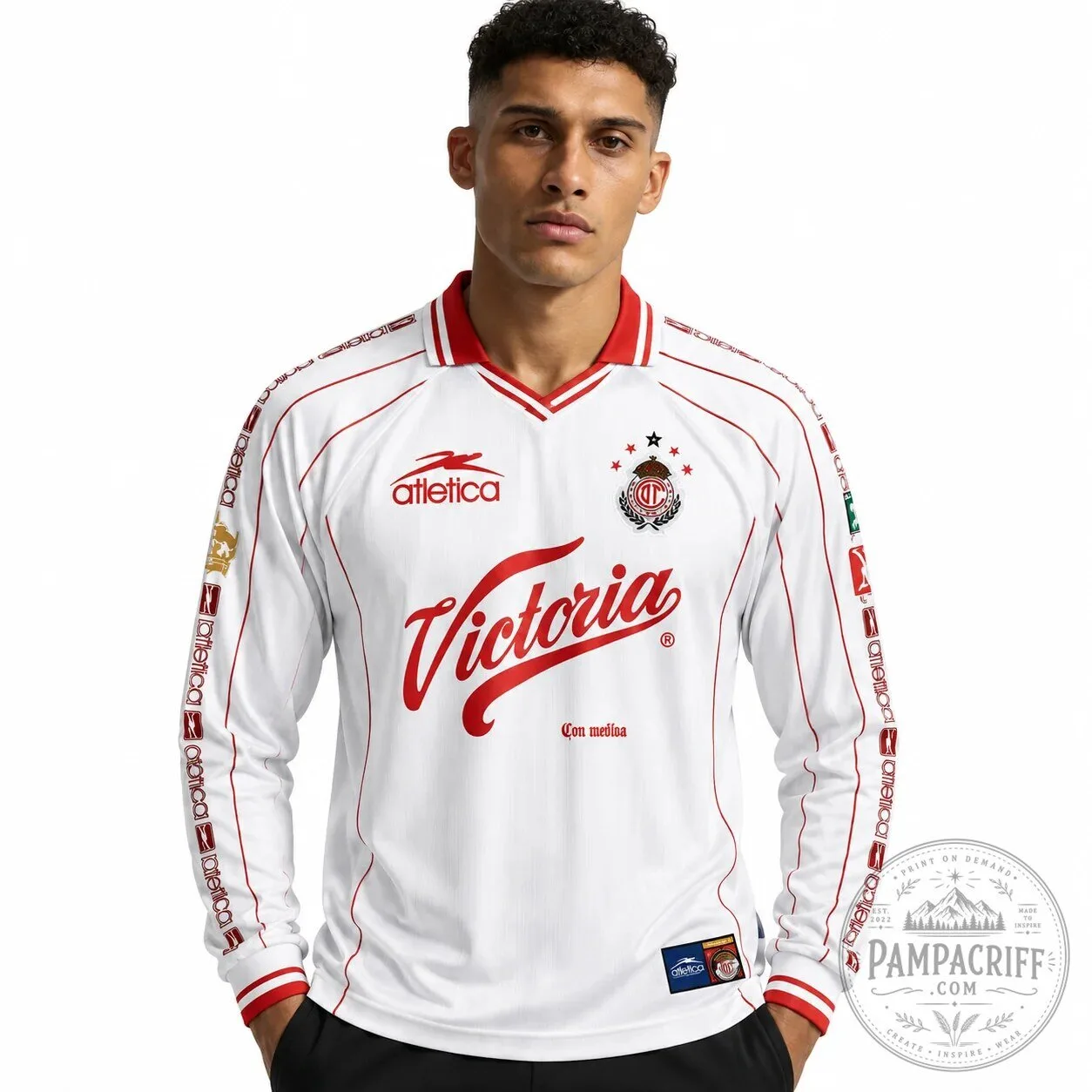 Deportivo Toluca Futbol Club 1999-2000 Retro Away Long Sleeve Soccer Jersey