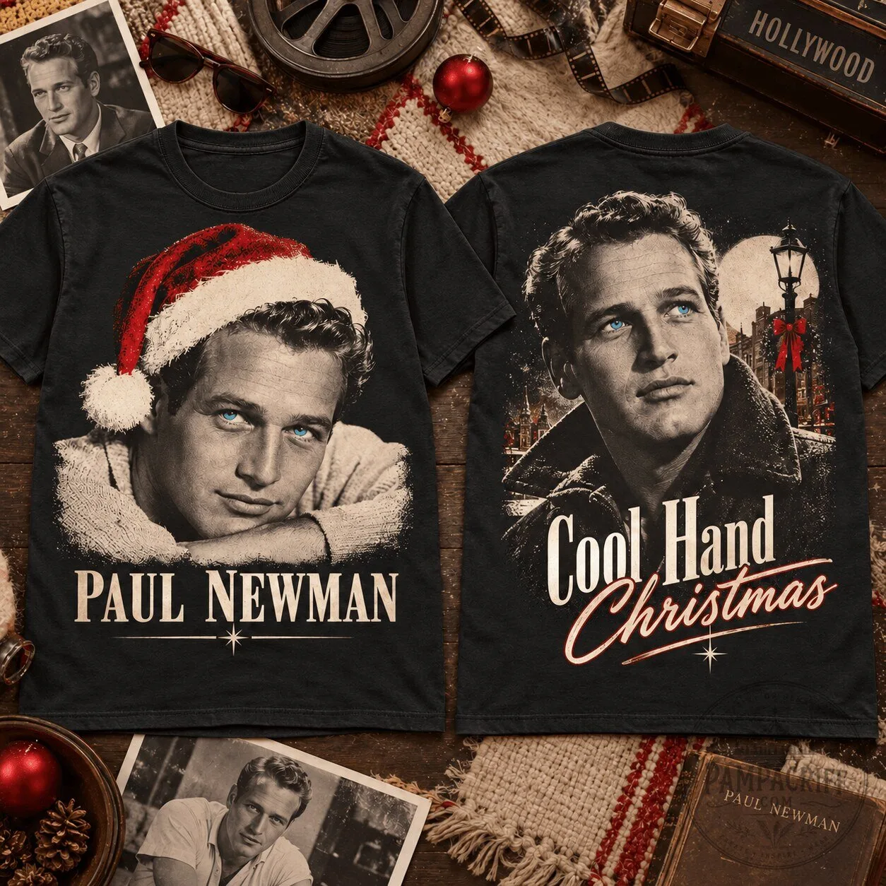 Paul Newman Cool Hand Christmas Classic Movie Lovers T-Shirt