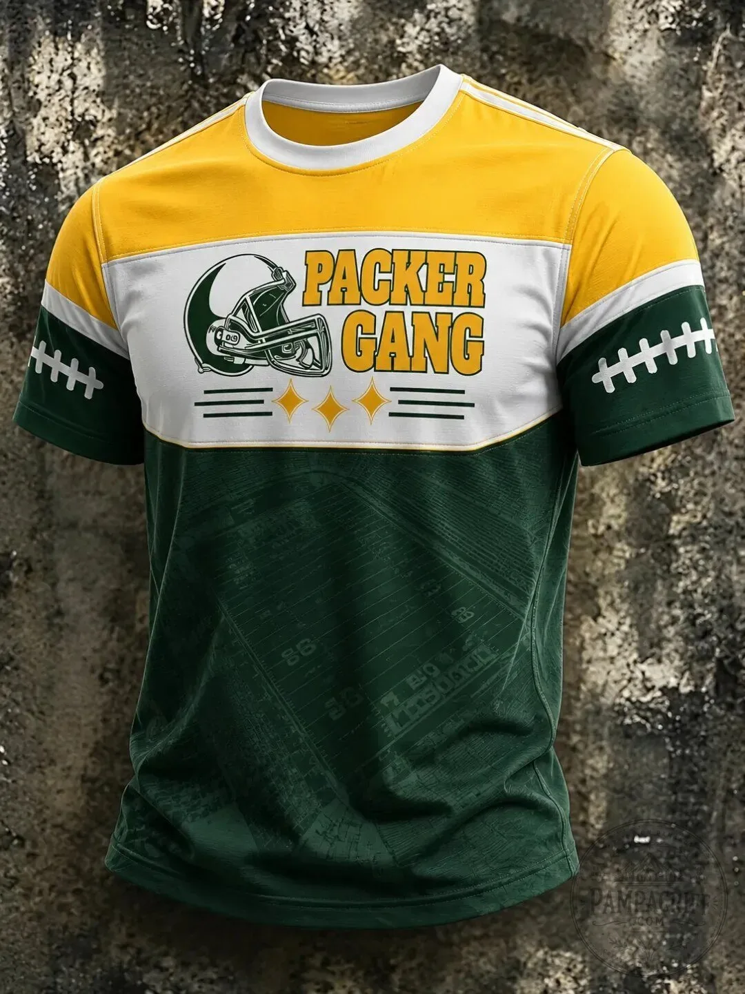 Green Bay Packers Football Helmet Graphic Men's T-Shirt