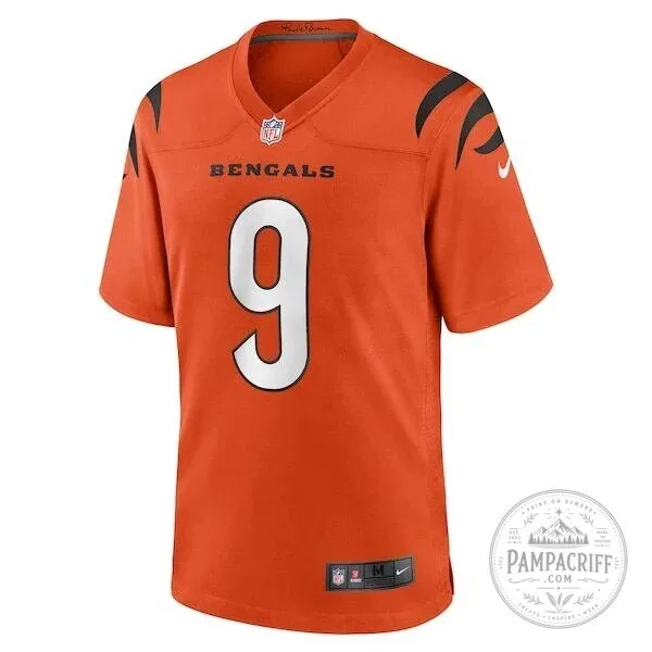 Cincinnati Bengals Joe Burrow Orange Football Game Jersey 11 Cincinnati Bengals Joe Burrow Orange Football Game Jersey