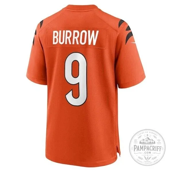 Cincinnati Bengals Joe Burrow Orange Football Game Jersey 12 Cincinnati Bengals Joe Burrow Orange Football Game Jersey