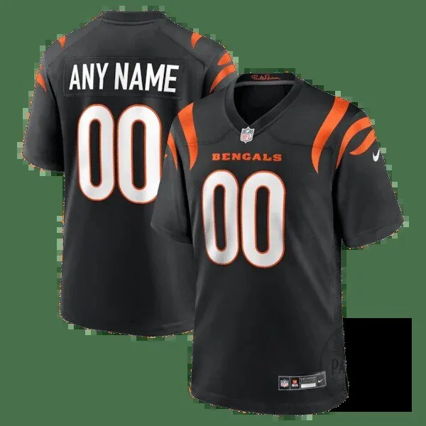Cincinnati Bengals Black Custom Football Jersey with Any Name and Number 11 Cincinnati Bengals Black Custom Football Jersey with Any Name and Number